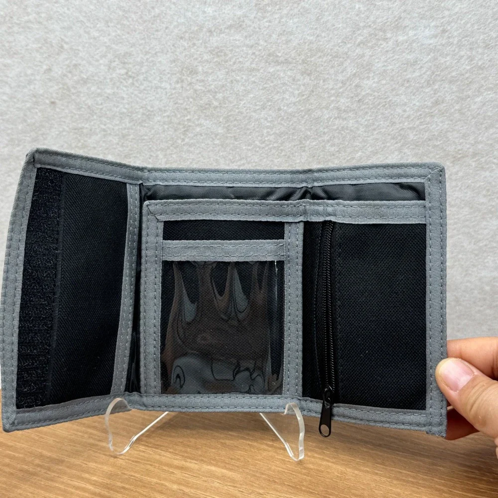 Star Wars Trifold Canvas‎ Wallet OS Black Gray Darth Vader Leia Retro Geekcore